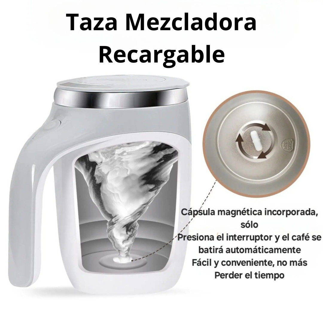 Taza Mezcladora Automática — Mezcla Fácil, Todo en Uno (USB Recargable) + ENVÍO GRATIS